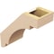 Ekena Millwork 5-inch W x 12-inch D x 12-inch H Aspen Rough Cedar Woodgrain TimberThane Knee Brace, Primed BRCUR05X12X12ASPRCPR - alternate 2